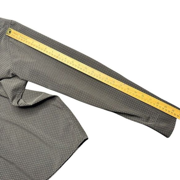 Tom Baine Slim Fit Mens XL Button Down Shirt Charcoal Diamond Pattern - Picture 9 of 9